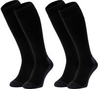 Skisok Premium Merinowol 2-Pack | Zwart | 43/46 - thumbnail