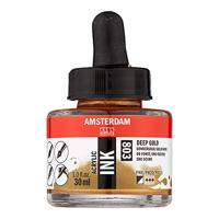 Amsterdam All Acrylics Amsterdam • acrylinkt fles 30 ml donkergoud 803 - thumbnail