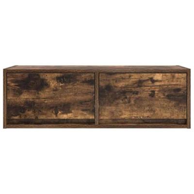 Tv-meubel 80x31x25,5 cm bewerkt hout gerookt eikenkleurig