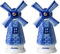 Heinen Delfts Blauw peper en zoutstel keramiek molen amsterdam delfts blauw - thumbnail