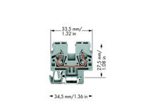 WAGO 870-911 Doorgangsklem 5 mm Spanveer Toewijzing: L Grijs 100 stuk(s) - thumbnail