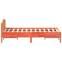 Bedframe zonder matras massief grenenhout wasbruin 140x200 cm - thumbnail