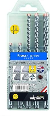 Alpen DS+ FORCE X MB 5 0080500005100 Beton-spiraalboren set 5-delig 1 stuk(s)