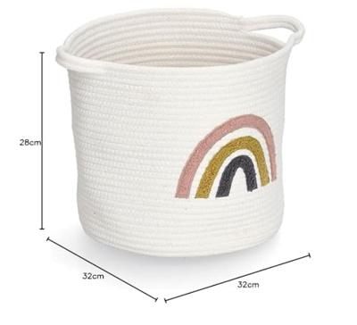Opbergmand Rainbow White - Groot Ø 32 cm Opbergmand Rainbow White - Groot Ø 32 cm
