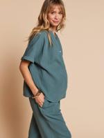 2-delige set voor zwangerschap en borstvoeding blauwgroen - thumbnail