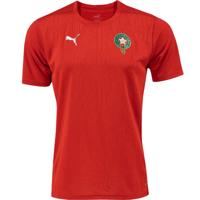 PUMA Marokko Trainingsshirt 2024-2026 Rood Zilver - thumbnail