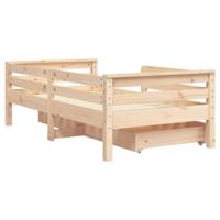 Kinderbedframe met lades 70x140 cm massief grenenhout - thumbnail