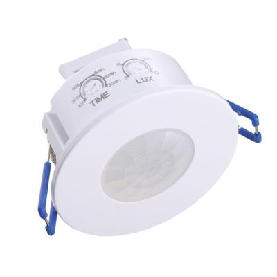 PIR Bewegingssensor met Schemerschakelaar - 360° Detectie - Bereik 8 meter - IP20 - Maximaal 600 Watt - Inbouw - Wit - 220-240V