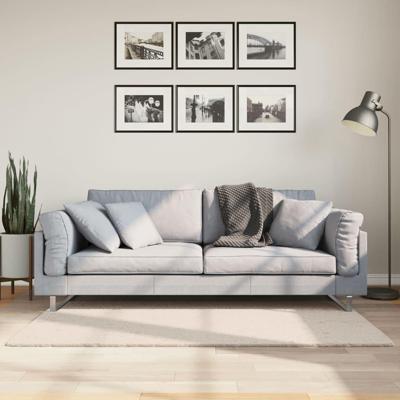 VidaXL Vloerkleed huarte laagpolig zacht wasbaar 80x150 cm beige