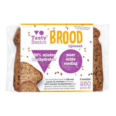 TastyBasics Less carb brood lijnzaad 250 Gram