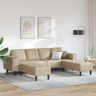 Bankstel 3 pcs Lichtgrijs Faux suede leer