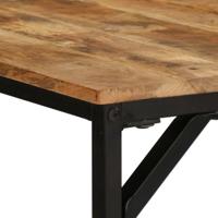 Eettafel 180x90x75 cm massief hout ruw mangohout - thumbnail