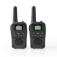 Walkietalkie | Bereik 10 km | 8 Kanalen | VOX | Oplaadbare Batterijen | 2 Stuks | Zwart - thumbnail