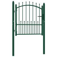 VidaXL Poort met speerpunten 100x100 cm staal groen - thumbnail