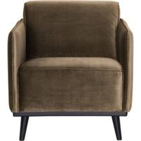 WOOOD Fauteuil 'Statement' Velvet, kleur Taupe - thumbnail