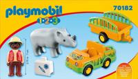 Playmobil - Dierenverzorger Met Neushoorn (70182) - Speelgoed (4008789701824) - thumbnail