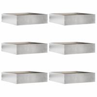 Tuinrand 6 pcs Zilver 50 x 50 x 13 cm Roestvrij staal - thumbnail