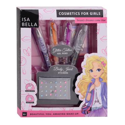 Isabella body art glitter tattoo set in doos