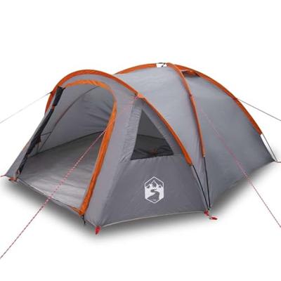 Tent met dak Grijs en oranje Large Polyester en glasvezel Tent met dak Grijs en oranje Large Polyester en glasvezel