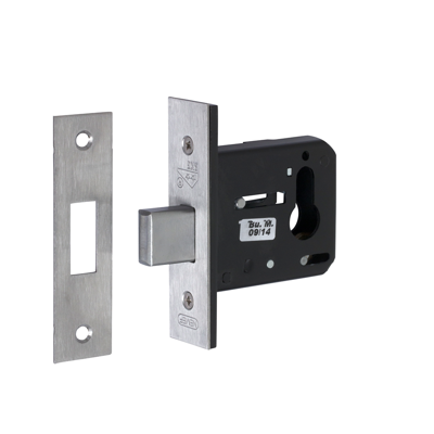 Nemef 4328 Veiligheidsbijzetslot | SKG** | DM60mm | voorplaat RVS siervoorplaat 29x110mm rechthoekig | DR 1+2+3+4 - 9432817600