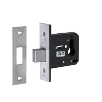 Nemef 4328 Veiligheidsbijzetslot | SKG** | DM60mm | voorplaat RVS siervoorplaat 29x110mm rechthoekig | DR 1+2+3+4 - 9432817600 - thumbnail