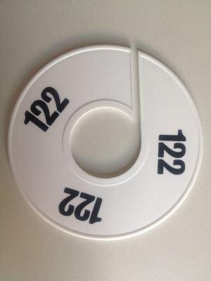 Maatring 11 cm wit/zwart 122