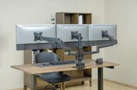 My Wall HL 51-3 L Monitor-tafelbeugel 3-voudig 43,2 cm (17) - 76,2 cm (30) Zwart Draaibaar, Kantelbaar - thumbnail