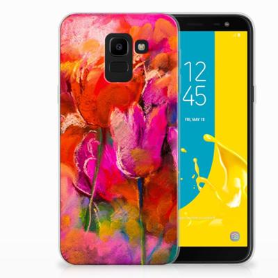 Smartphone hoesje Samsung Galaxy J6 2018 Tulips Smartphone hoesje Samsung Galaxy J6 2018 Tulips