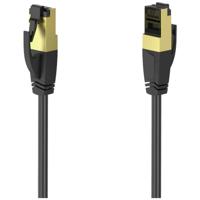 Hama Netwerkkabel, CAT-8, 40 Gbit/s, S/FTP afgeschermd, halogeenvrij, 1,50 m UTP kabel Zwart - thumbnail