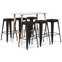 7-delige Barset wit en zwart - thumbnail