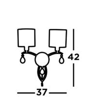 Searchlight WandlampAlberto - 1602-2AB - thumbnail