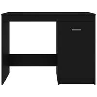 Bureau 100x50x76 cm bewerkt hout zwart - thumbnail