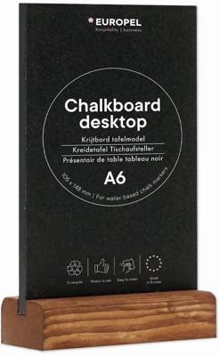 Krijtbord europel tafelmodel a6 staand natural