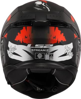 LS2 integraalhelm "ff808 stream ii angry monkey" helmet ff808 st.ii an.monk.xs bl./red matt
