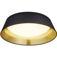 LED Plafondlamp - Plafondverlichting - Trion Pinton - 18W - Warm Wit 3000K - Rond - Mat Zwart - Textiel - thumbnail