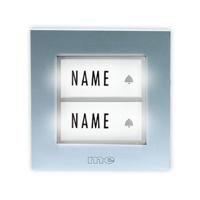 m-e modern-electronics KTB-2 S Belknop Met naambord 2-voudig Zilver 12 V/1 A - thumbnail