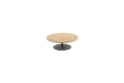 4 Seasons Outdoor | Koffietafel Volta Teak Ø80 cm x 30(h) cm | Antraciet