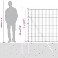 VidaXL Hek met paal zilver 1,4 x 10 m staal en pvc - thumbnail