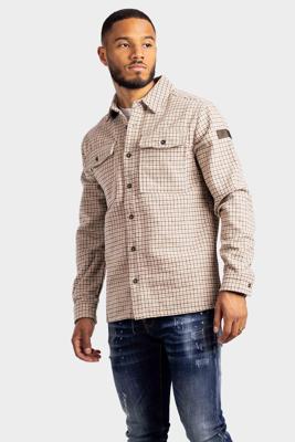 Purewhite Heritage Pattern Overhemd Heren Bruin - Maat L - Kleur: Grijs | Soccerfanshop Purewhite Heritage Pattern Overhemd Heren Bruin - Maat L - Kleur: Grijs | Soccerfanshop