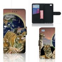 Huawei Ascend P8 Lite | Telefoonhoesje | Met pasjeshouder | Roofdieren - thumbnail