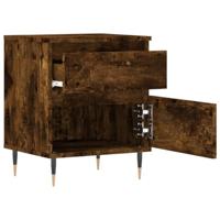 Nachtkastjes 2 st 40x35x50 cm bewerkt hout gerookt eikenkleurig - thumbnail