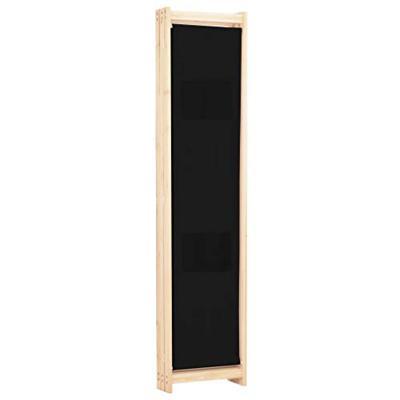 VidaXL Kamerscherm met 3 panelen 120x170x4 cm stof zwart VidaXL Kamerscherm met 3 panelen 120x170x4 cm stof zwart