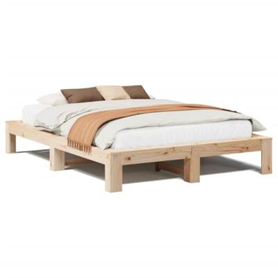 Bedframe zonder matras massief grenenhout 140x190 cm