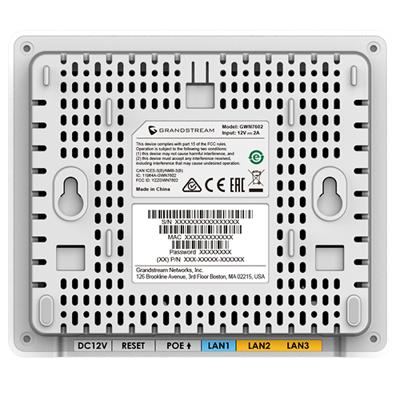 Grandstream 2x2 802.11ax wifi 6 AP met geïntegreerde Gigabit Ethernet-schakelaar GWN7604