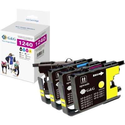 G&G Inktcartridge Compatibel Zwart, Cyaan, Magenta, Geel NP-B-1240BK*4/C/M/Y*2 GP-B1240BKCMY-4P