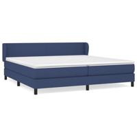 Boxspring met matras stof blauw 200x200 cm - thumbnail