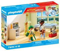 PLAYMOBIL Action Heroes kinderarts met teddybeer 71619 - thumbnail