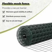 VidaXL Hek met paal groen 1,5 x 10 m staal en pvc - thumbnail