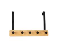 Kapstok voor deur Andrea House ax72099 Zwart Metaal 38 x 25 cm - thumbnail