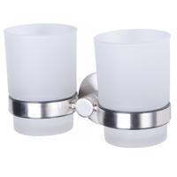 Dubbele Glashouder Haceka Kosmos Tec Mat Chroom Haceka - thumbnail